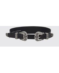 Golden Goose - Leather Belt With Engraved Buckle - Lyst