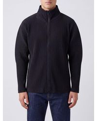 Homme Plissé Issey Miyake - Pleated High-Neck Zip-Up Homme Plissé Issey Miyake Cardigan - Lyst
