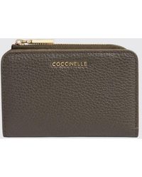 Coccinelle - Metallic Soft Bifold Grained Leather Wallet - Lyst