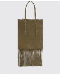 Pinko - Fringed Suede Shopping Bag - Lyst