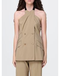 Max Mara - Chaleco De Sastre Cruzado En Mezcla De Lana Y Seda - Lyst