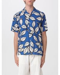 NOM - Floral Print Cotton Bowling Shirt With Cuban Collar - Lyst