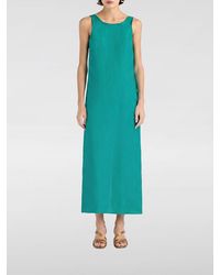 Momoní - Momon&Igrave A-Line Linen Midi Dress With Off-The-Shoulder Design And Back Slit - Lyst