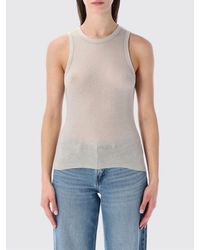 James Perse - Slim Fit Off-The-Shoulder Cotton And Cashmere Top - Lyst