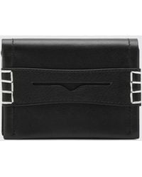 JW Anderson - Loafer Leather Bifold Card Holder With Penny Bar And Snap Closure - Lyst