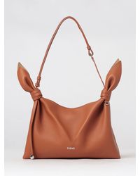 Loewe - Calfskin Leather Shoulder Bag With Knot Detail And Adjustable Handle - Lyst