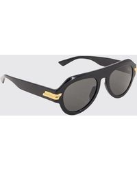 Bottega Veneta - Rounded Aviator Sunglasses - Lyst