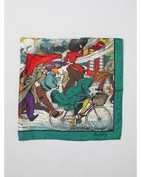 Burberry - Raining Cats And Dogs Print Silk Scarf - Lyst