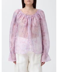 Alberta Ferretti - Silk Blouse With Floral Print - Lyst