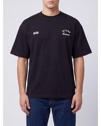 Gcds - Cotton T-Shirt With Back Logo And Dropped Shoulders - Lyst