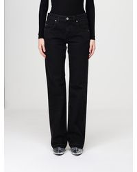 Isabel Marant - Cotton Denim Straight Jeans - Lyst
