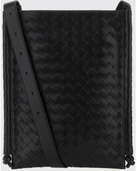 Bottega Veneta - Woven Calfskin Leather Crossbody Bag With Magnetic Closure - Lyst