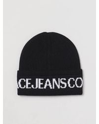 Versace Jeans Couture - Wool Blend Ribbed Beanie - Lyst
