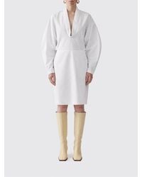 Jacquemus - Colombe V-Neck Cotton Midi Dress - Lyst