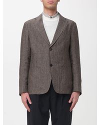 Emporio Armani - Linen Jacket - Lyst
