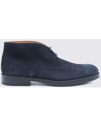Tod's - Suede Chukka Boots With Embossed T Timeless Logo - Lyst