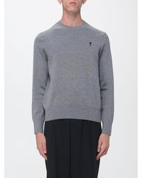 Ami Paris - Crewneck Wool Jumper With Ami De Coeur Logo Embroidery - Lyst