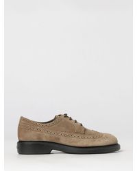 Hogan - H704 Suede Leather Derby Brogues With A Wingtip Motif - Lyst