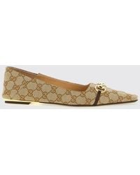 Gucci - Vittoria Cotton Blend Ballerinas With Gg Jacquard Monogram - Lyst