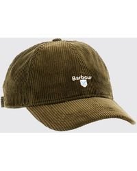 Barbour - Velvet Baseball Cap With Embroidered Logo And Strap - Lyst