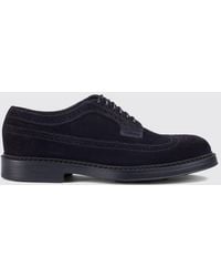 Doucal's - Suede Derby Shoes With Swallow-Tail Brogue Detailing - Lyst