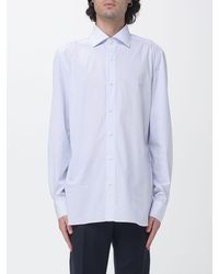 Luigi Borrelli Napoli - Luciano Long-Sleeve Striped Cotton Shirt With French Collar - Lyst