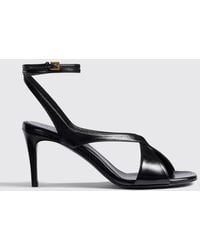 KHAITE - Liria Smooth Leather Sandals With Stiletto Heel And Ankle Strap - Lyst