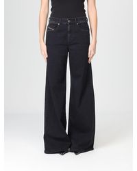 DIESEL - Jeans D-Akemi Palazzo De Denim Elástico - Lyst