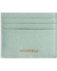 Coccinelle - Metallic Grained Leather Card Holder - Lyst