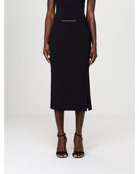 Elisabetta Franchi - Crêpe Midi Skirt - Lyst