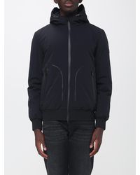 Peuterey - Polyester Bomber Jacket With Hood And Applied Logo - Lyst