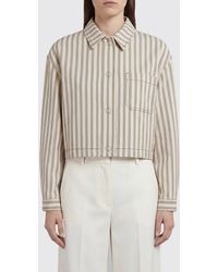 Fendi - Striped Short Denim Jacket - Lyst