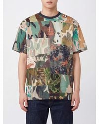 GALLERY DEPT. - Camiseta Patchwork De Algodón Con Estampado De Logo En Contraste - Lyst