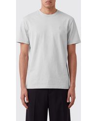 McQueen - Crewneck Cotton T-Shirt With A Tone-On-Tone Logo - Lyst