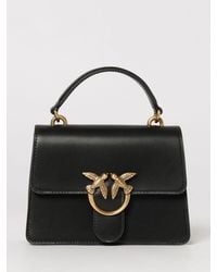Pinko - Love One Mini Leather Handbag - Lyst
