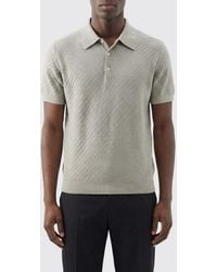 Brioni - Cotton And Silk Knit Polo Shirt - Lyst