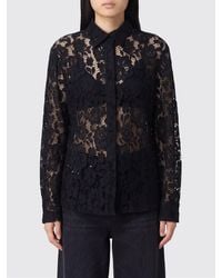 FEDERICA TOSI - Slim Fit Lace Shirt With French Collar - Lyst