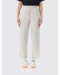 American Vintage - High-Waisted Cotton Jogging Trousers With Drawstring - Lyst
