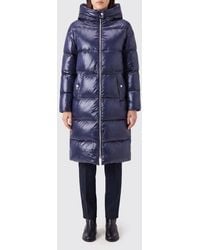 Herno - Long Waterproof Quilted Nylon Down Coat With Hood - Lyst