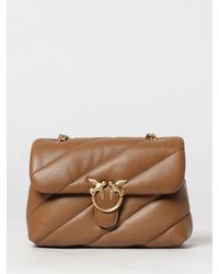 Pinko - Classic Love Bag Puff Matelassé Nappa Mini Shoulder Bag With Logo - Lyst