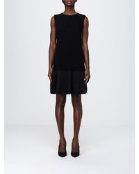 Emporio Armani - Viscose Blend Mini Dress - Lyst
