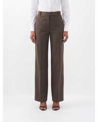 JOSEPH - High-Waisted Wide Leg Tailored Trousers - Lyst