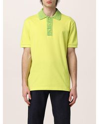 Bottega Veneta - Piqué Cotton Polo T-shirt - Lyst