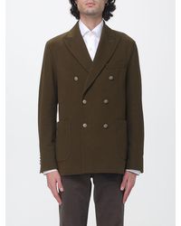 Circolo 1901 - Double-Breasted Slim Fit Cotton Blazer With Peak Lapels - Lyst
