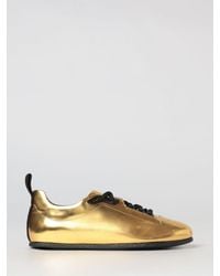 Moschino - Laminated Leather Sneakers - Lyst
