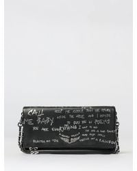 Zadig & Voltaire - Zadig &Amp Voltaire Rock Grained Leather Bag With Graffiti Print By - Lyst