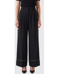 Fendi - Wool Blend Palazzo Pants - Lyst