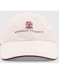 Brunello Cucinelli - Nylon Hat With Embroidered Logo - Lyst