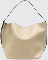 TOTEME - Medium Grained Leather Tote Bag With Adjustable Handle And Flared Shape - Lyst