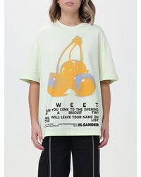 Jil Sander - T-shirt in cotone con stampa - Lyst